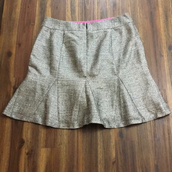 Banana Republic Fluted Silver Mini Skirt Size 10 - Picture 6 of 7